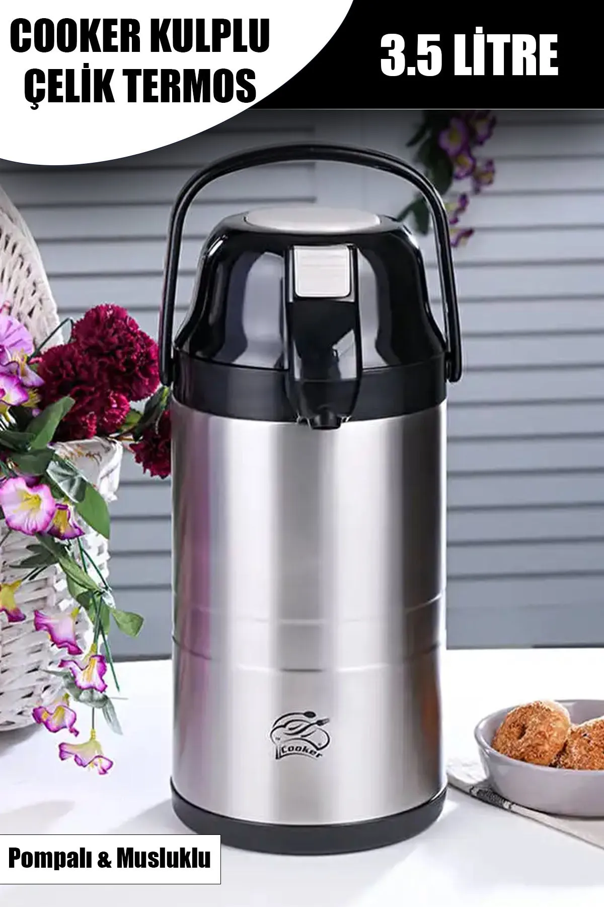 COOKER 3.5 LT LUX ÇELİK TERMOS
