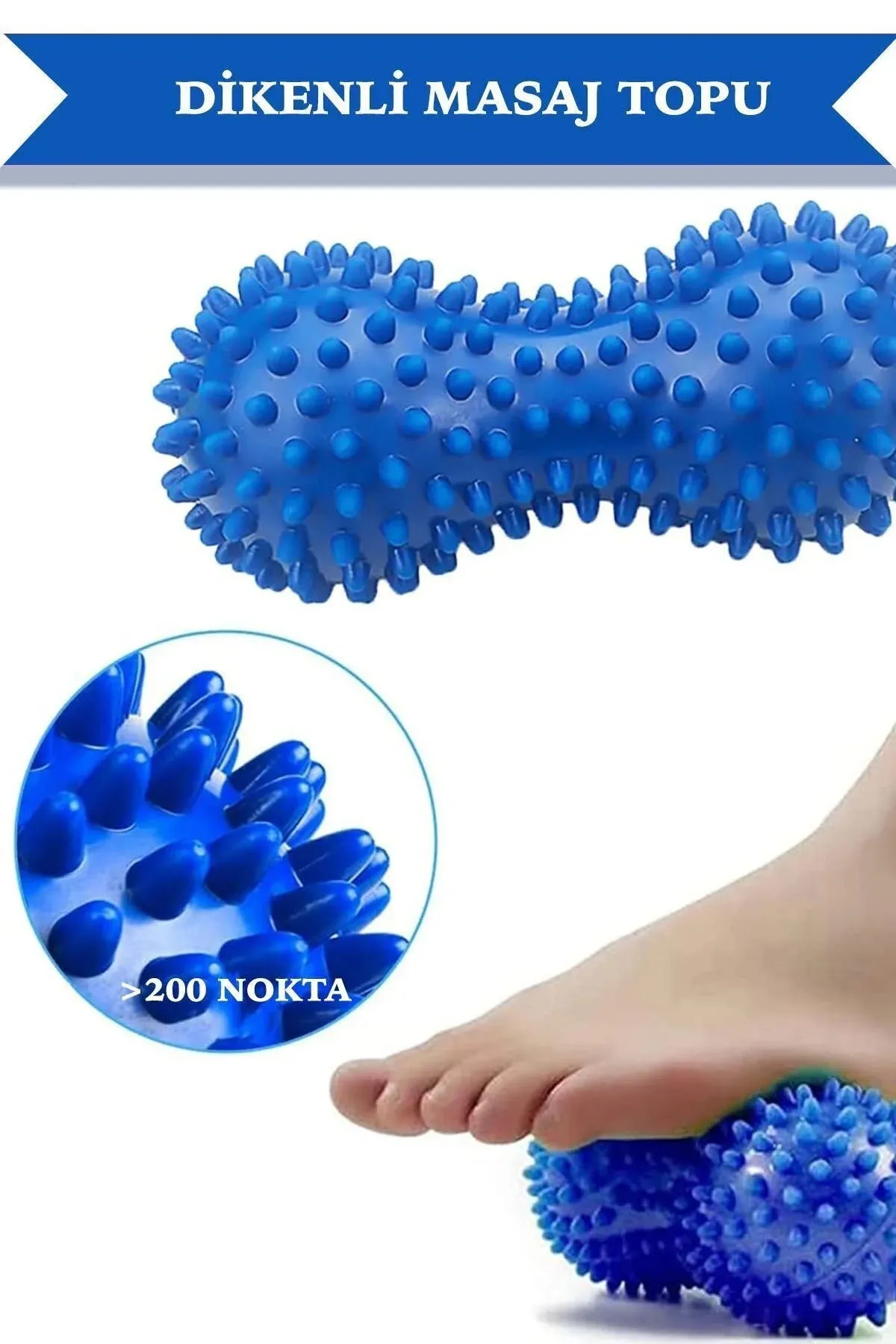 Dikenli El Ayak Vücut Masaj Topu Fıstık Top