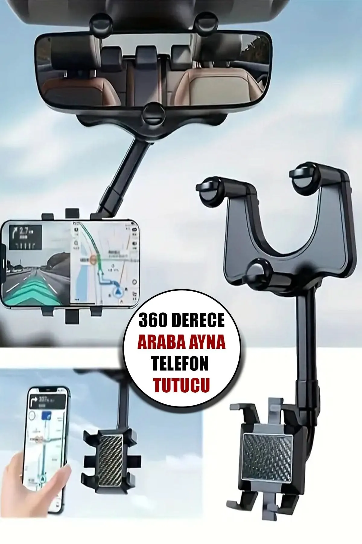 📱DİKİZ AYNASI TELEFON TUTUCU