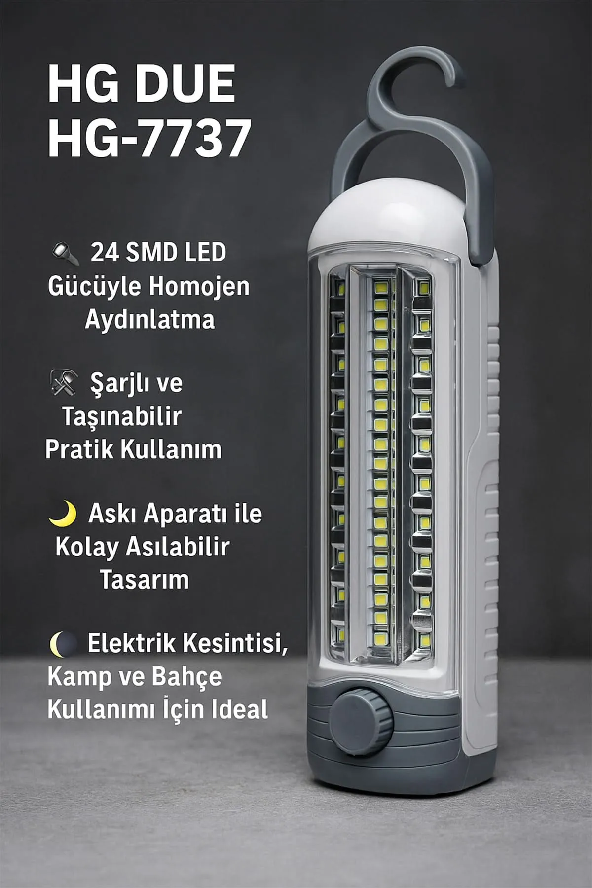 🔦HG DUE ŞARJLI IŞILDAK FENER