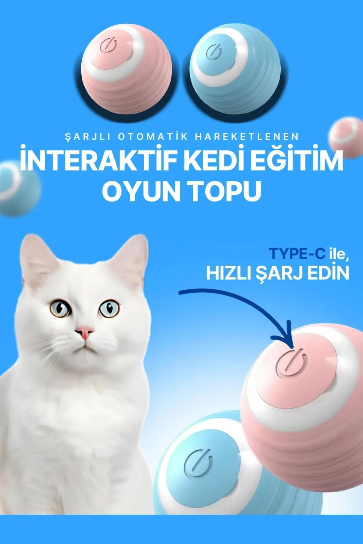 🐱HAREKETLİ KEDİ OYUN TOPU