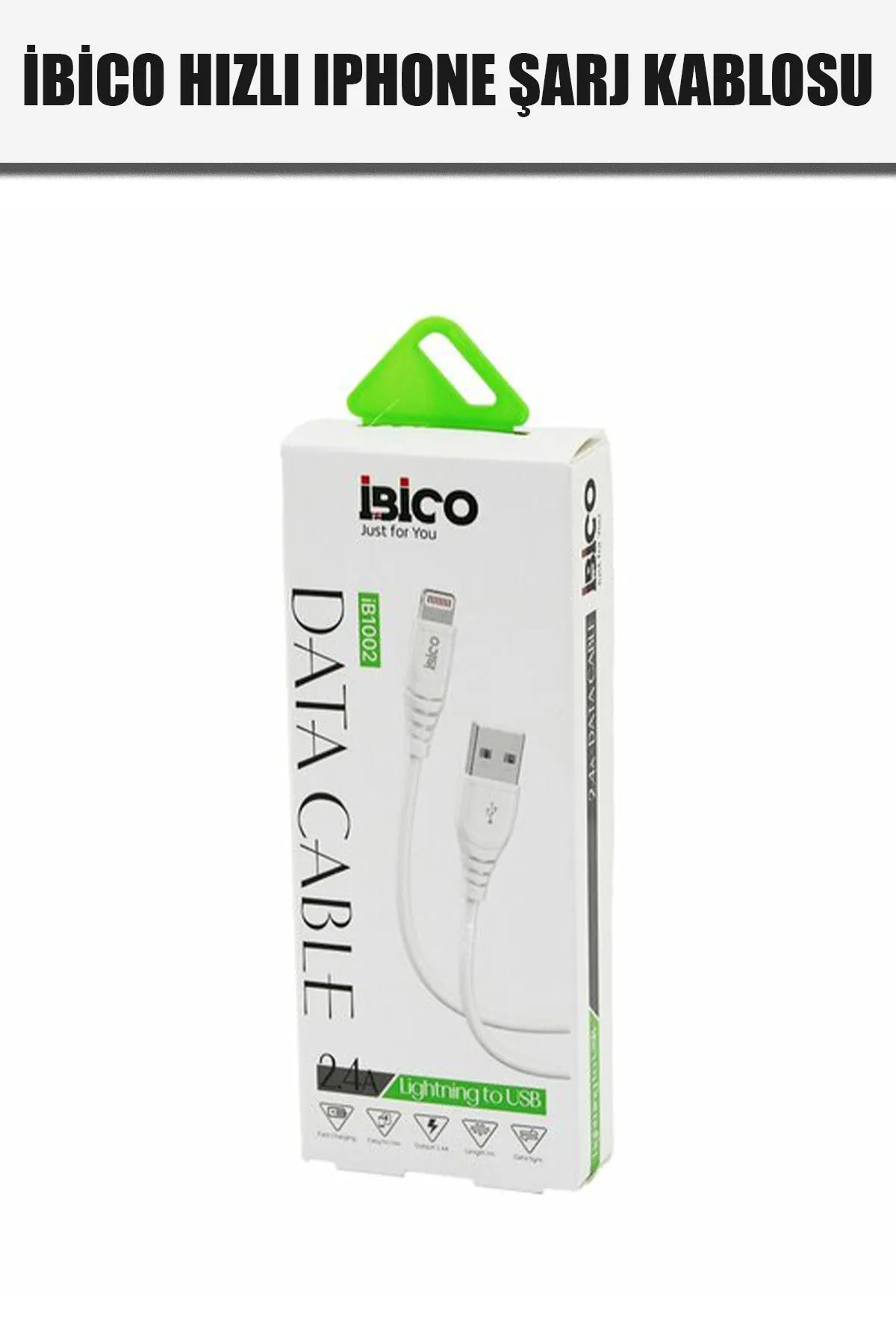 İBİCO IPHONE HIZLI TELEFON ŞARJ & DATA KABLOSU