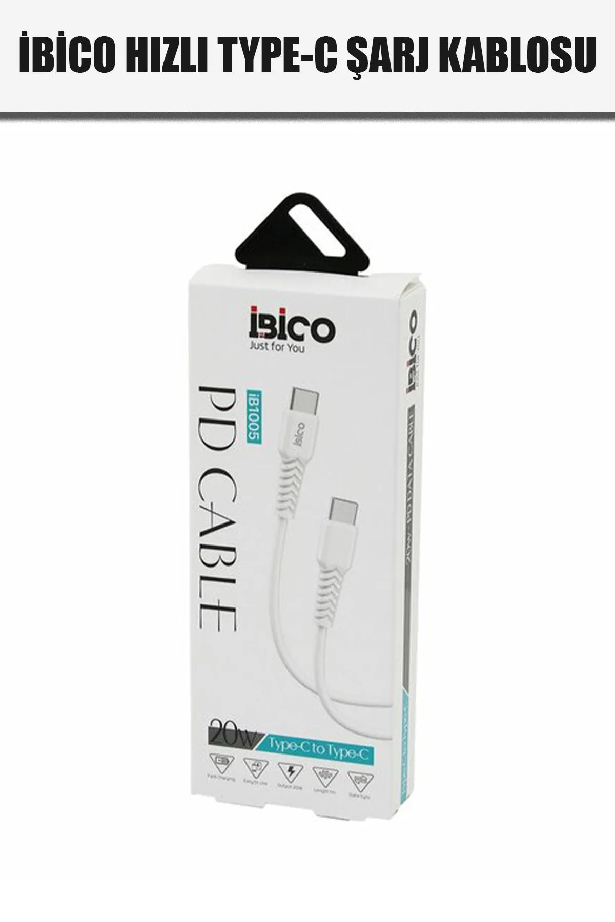 İBİCO TYPE-C TO= TYPE-C HIZLI TELEFON ŞARJ & DATA KABLOSU