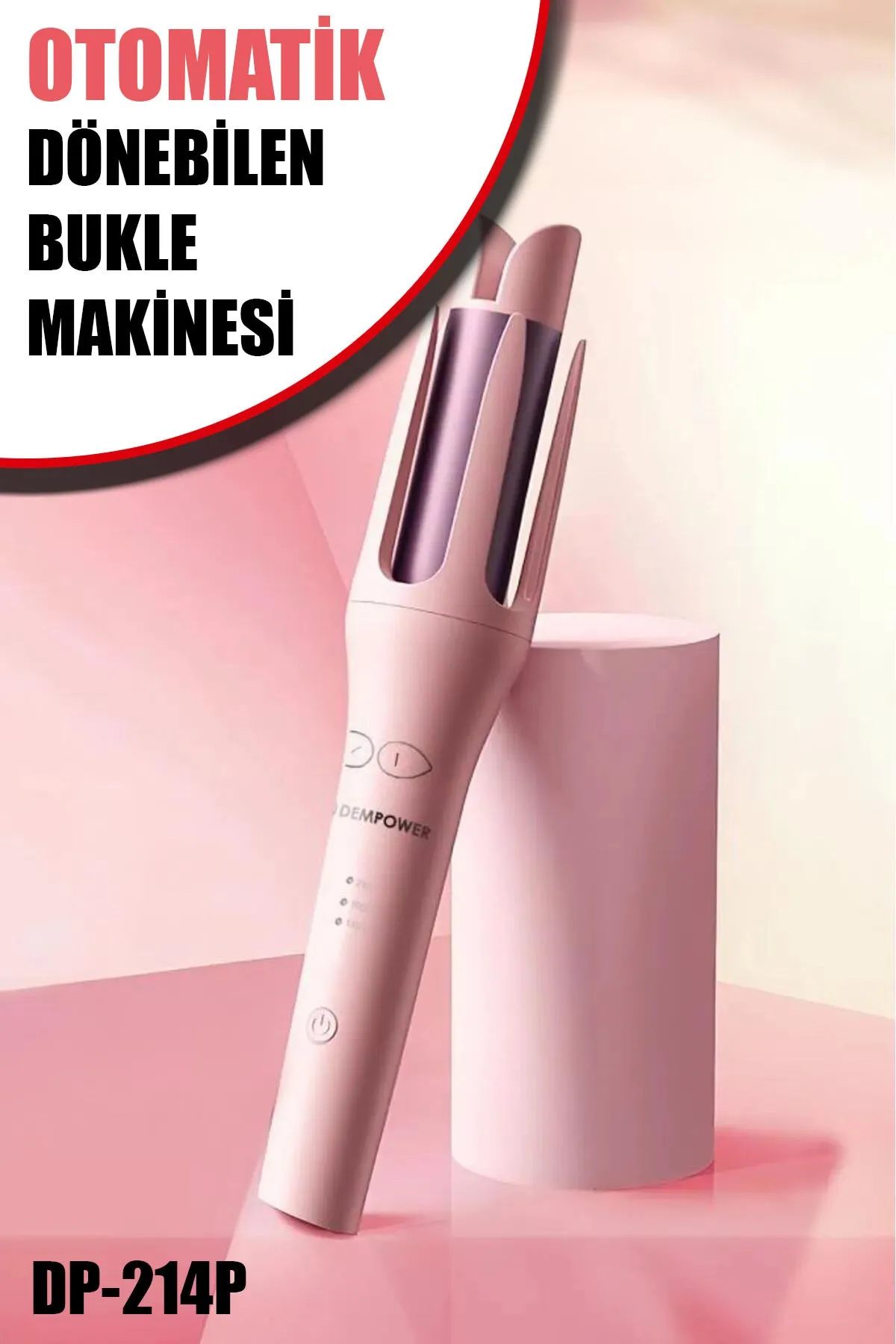 💁PEMBE OTOMATİK DÖNEBİLEN BUKLE MAKİNESİ
