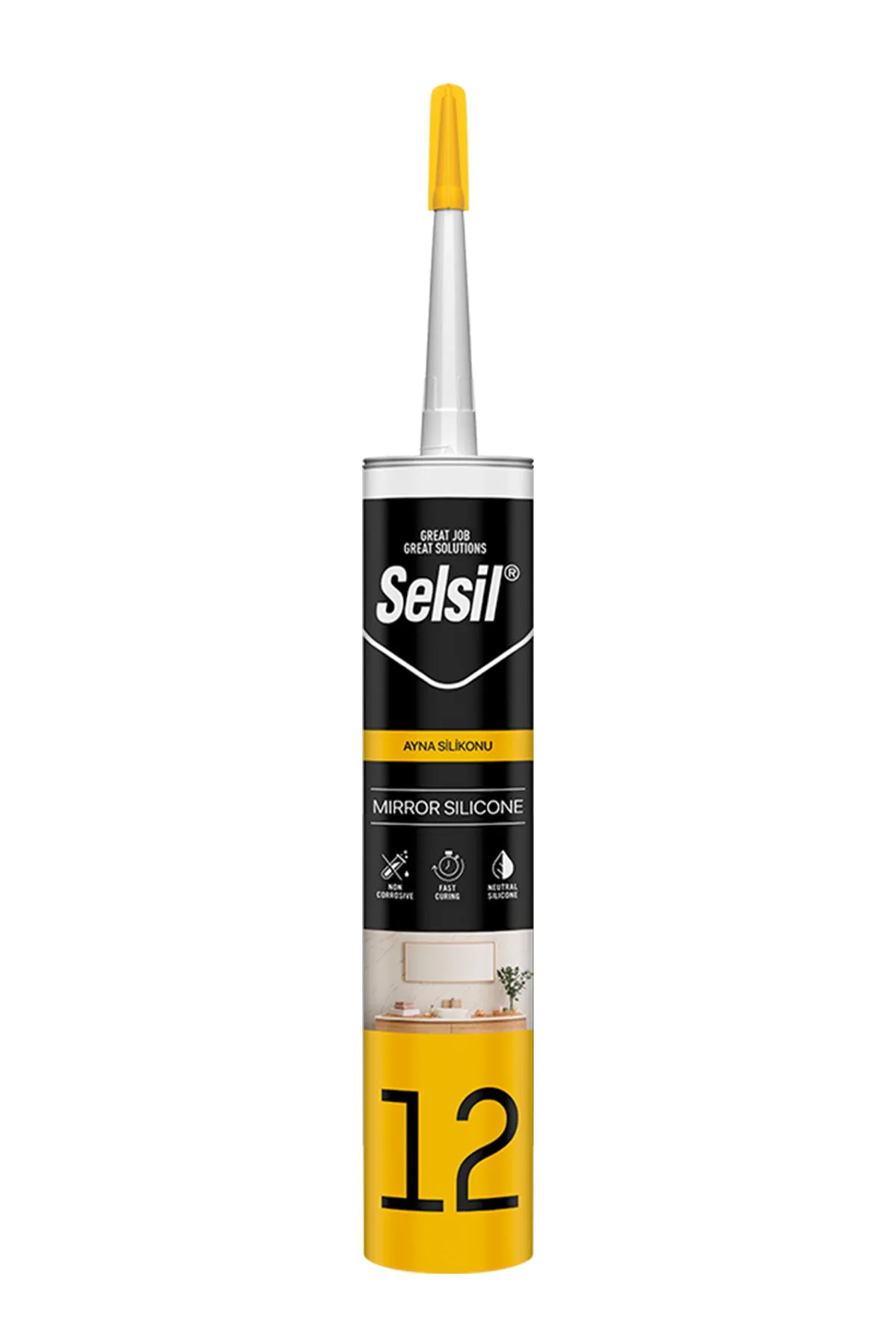 🔩SELSİL 12 ŞEFFAF AYNA MONTAJ SİLİKONU
