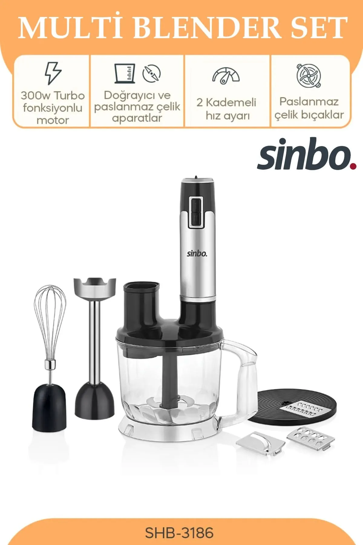 SİNBO SHB-3186 MULTİ BLENDER SET
