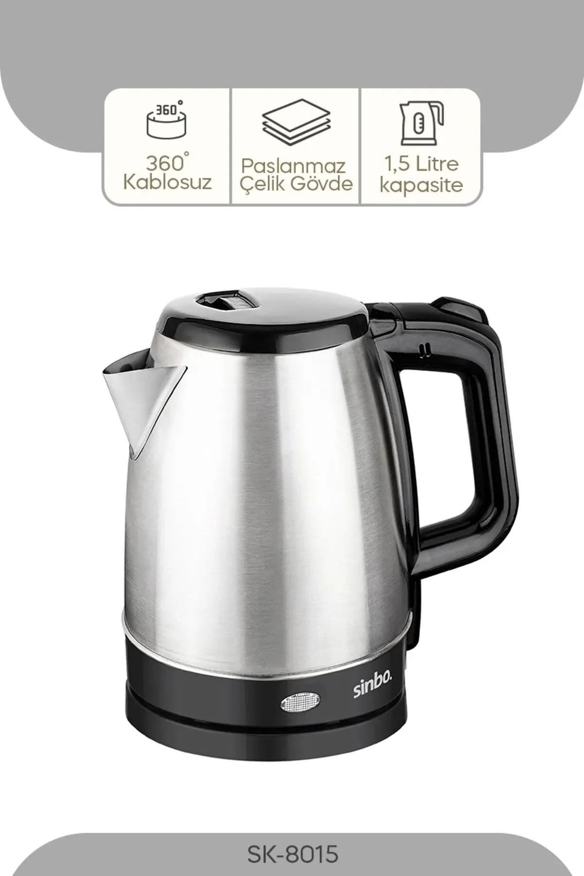 SİNBO SK-8015 ÇELİK KETTLE
