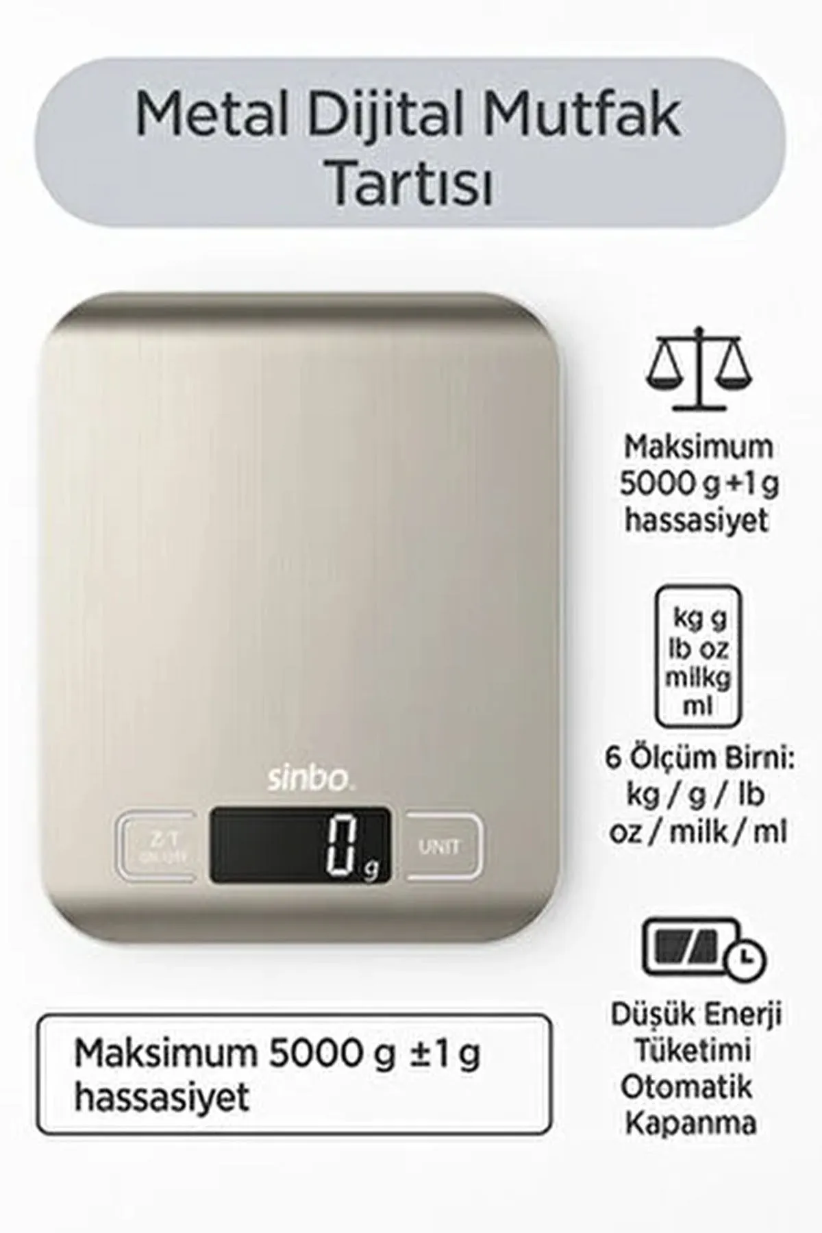 SİNBO SKS-4527 MUTFAK TARTISI