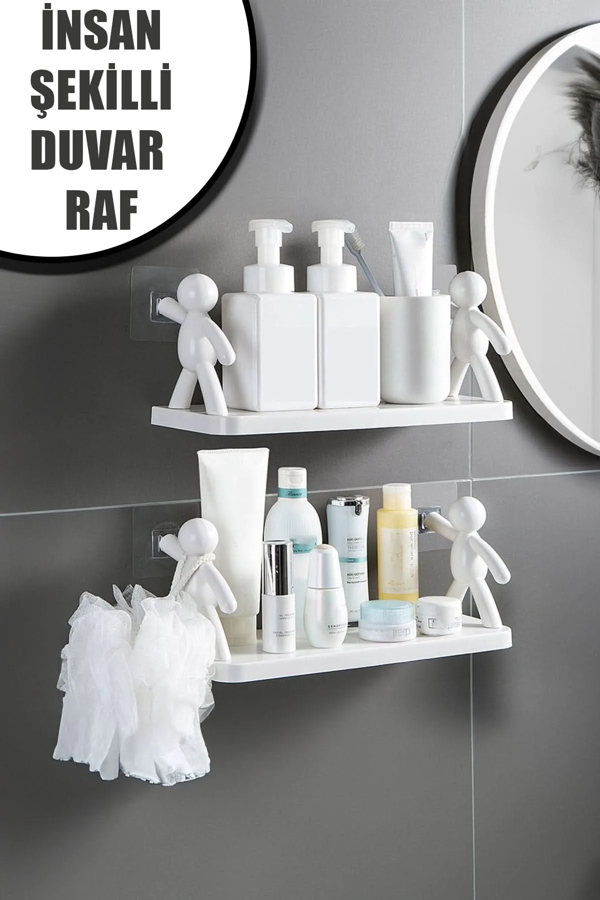 🎯YAPIŞKANLI DUVAR ORGANİZER İNSAN RAF